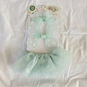 Little Me Butterfly Wing Tutu Set, Green (Size: 0-12 M) Newborn Photography Baby